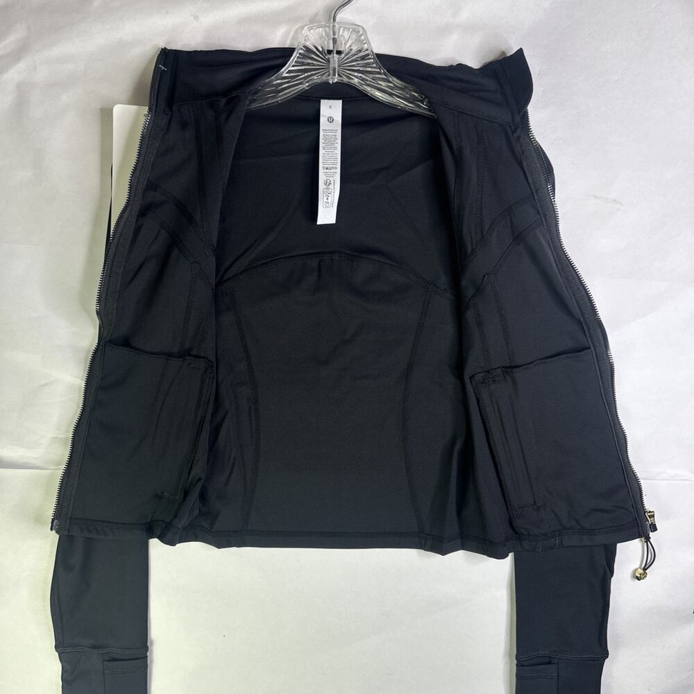 Lululemon Define Jacket Nulu Black and Gold Zippers Size 6 New With Tags - Picture 8 of 16